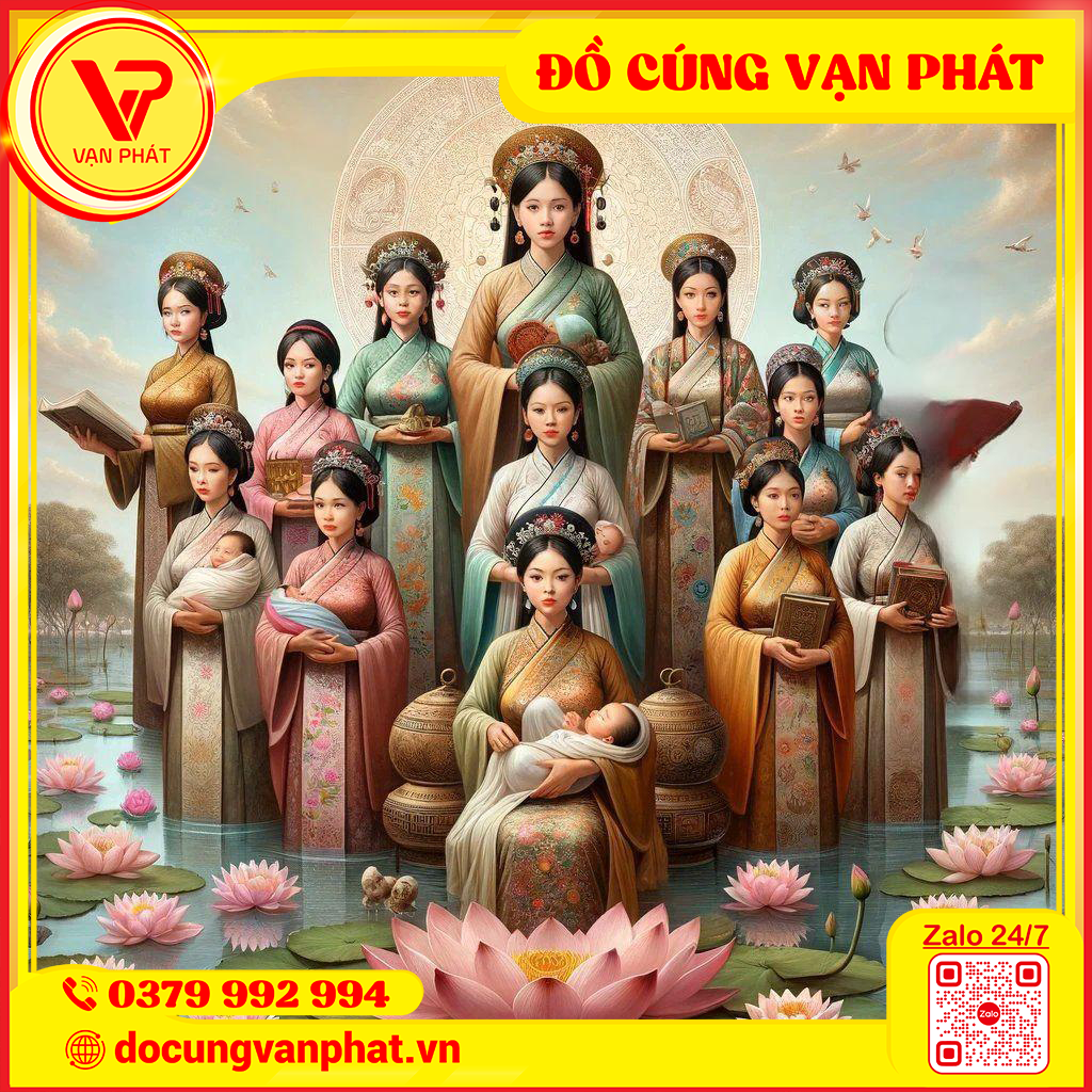 12 ba Mu va ba chua Thien Thai